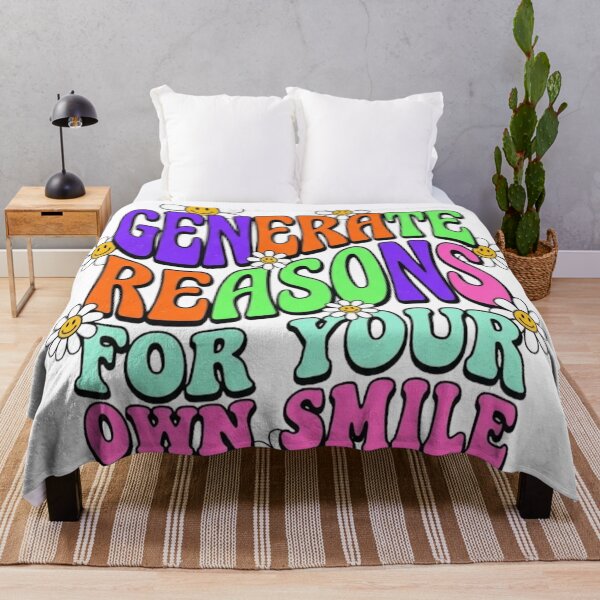 Item preview, Generate Reasons For Your Own Smile - Groovy Retro Typography designed and sold by CrystalCove11.