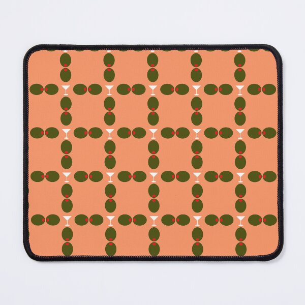 Item preview, Orange Olive Martini Criss Cross Grid Pattern designed and sold by Puddlescreation.