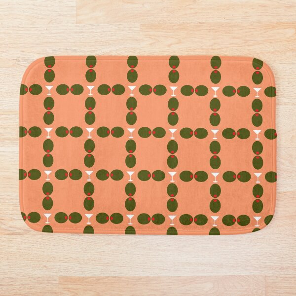 Aperçu de l'œuvre Motif quadrillé Orange Olive Martini créée et vendue par Puddlescreation.