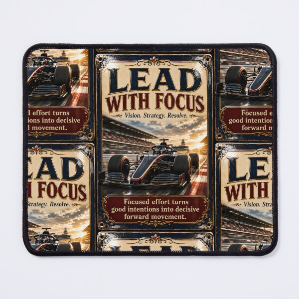 Item preview, Lead With Focus Vintage Racing Motivation Art designed and sold by PlanetEye Designs.