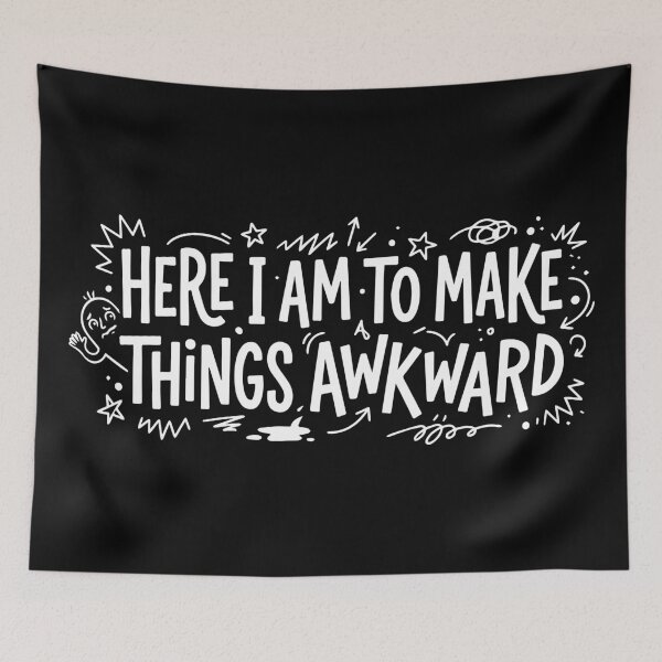 Item preview, Here I Am to Make Things Awkward Funny Introvert T-Shirt designed and sold by ShirtRemarks.