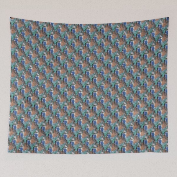 Item preview, Colorful Grunge Textured Abstract in Orange and Blue designed and sold by Artistestella.
