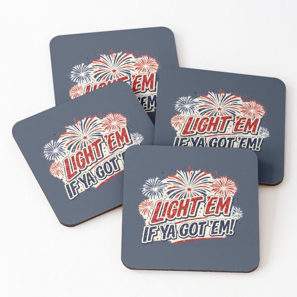 Item preview, Light 'Em If Ya Got 'Em! Funny Fireworks Shirt designed and sold by FoxBaine Designs.