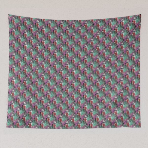 Item preview, Colorful Grunge Textured Abstract in Green and Mauve designed and sold by Artistestella.
