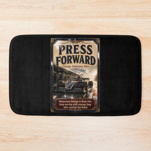 Item preview, Press Forward Vintage Racing Motivation Art designed and sold by PlanetEye Designs.