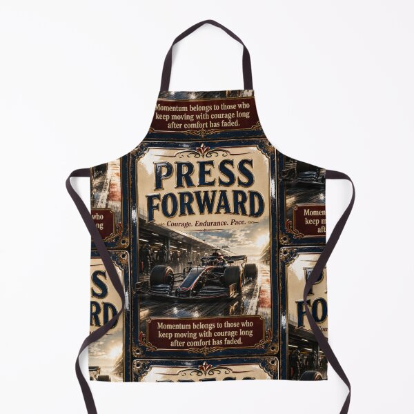 Item preview, Press Forward Vintage Racing Motivation Art designed and sold by PlanetEye Designs.