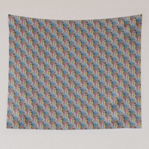 Item preview, Colorful Grunge Textured Abstract in Yellow and Blue designed and sold by Artistestella.