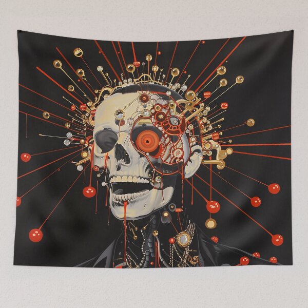 Item preview, Mechanical Skull Fluxus Art Print designed and sold by MadcapPrints.