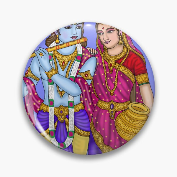 Item preview, Radha Krishna Artwork | Divine Hindu Spiritual Digital Painting designed and sold by Harshit_Digital_Arts.