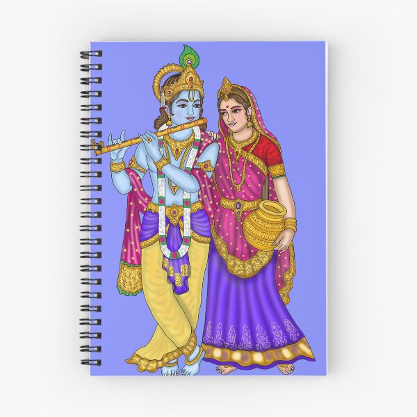 Item preview, Radha Krishna Artwork | Divine Hindu Spiritual Digital Painting designed and sold by Harshit_Digital_Arts.