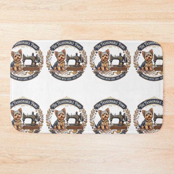 Item preview, Yorkie Sewing Machine Fashion Designer Cute Tailor Craft designed and sold by PictoVibe.