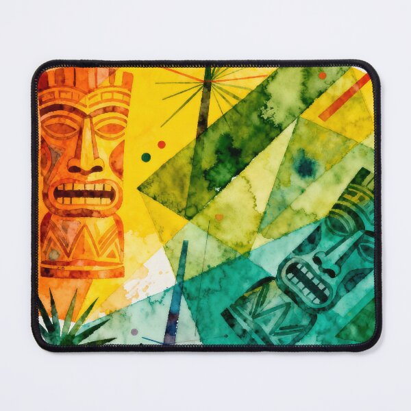Item preview, Mid-Century Modern Geometric Tiki designed and sold by CAutumnTrapp.