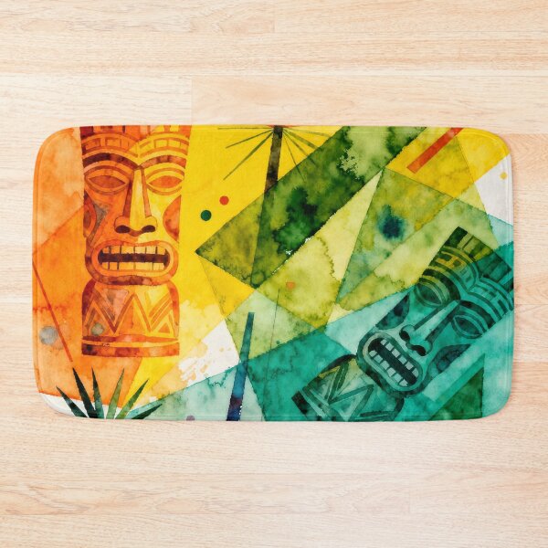 Item preview, Mid-Century Modern Geometric Tiki designed and sold by CAutumnTrapp.