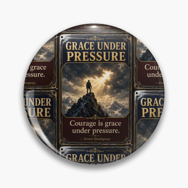 Item preview, Grace Under Pressure Motivational Mountain Art designed and sold by PlanetEye Designs.