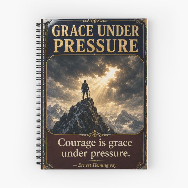 Item preview, Grace Under Pressure Motivational Mountain Art designed and sold by PlanetEye Designs.