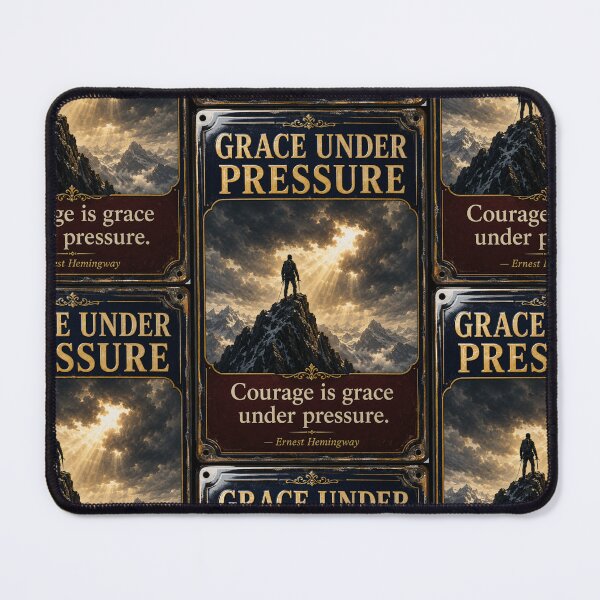 Item preview, Grace Under Pressure Motivational Mountain Art designed and sold by PlanetEye Designs.