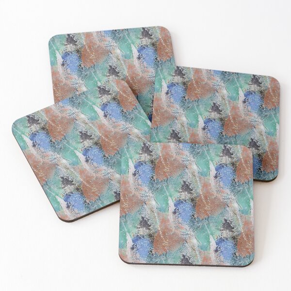 Item preview, Colorful Grunge Textured Abstract in Blue and Brown designed and sold by Artistestella.
