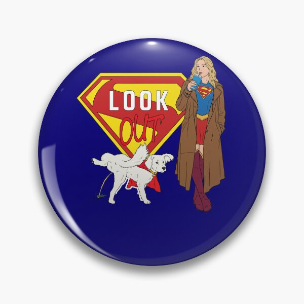 Artikelvorschau, Vorsicht! Supergirl 2026 und Krypto entworfen und verkauft von What you are is Beautiful.