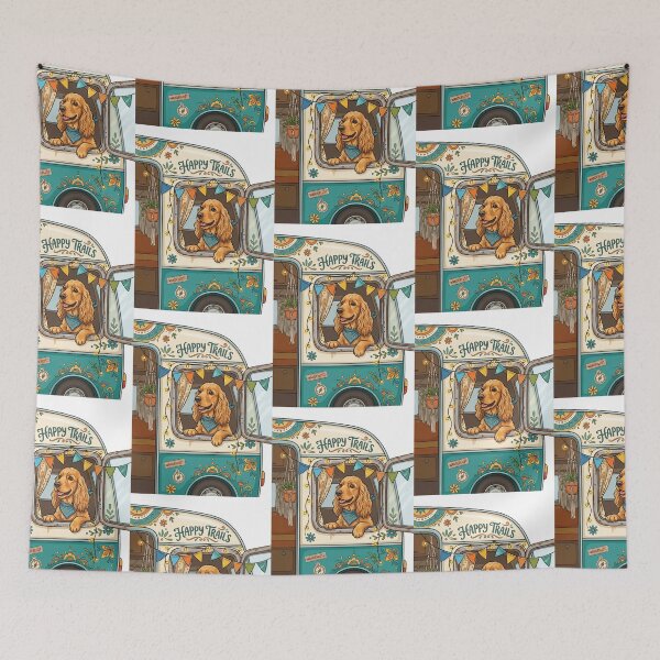 Item preview, Cocker Spaniel Van Life Traveler Cute Camper Road Trip designed and sold by PictoVibe.