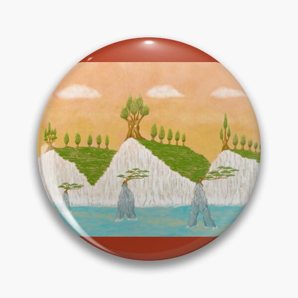 Item preview, Dreamy cliff tree village designed and sold by greenPQBstudio.