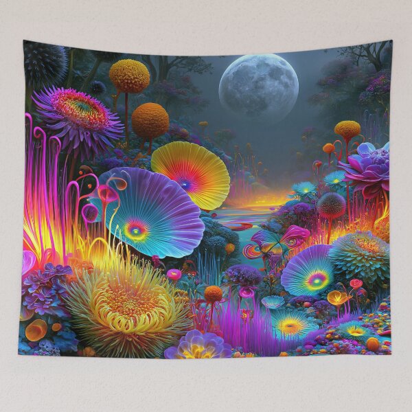 Item preview, The Bioluminescent Lunar Meadow designed and sold by bloorose.