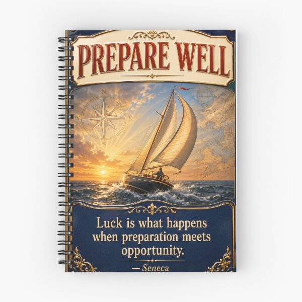 Item preview, Prepare Well Stoic Sailing Motivation Art designed and sold by PlanetEye Designs.