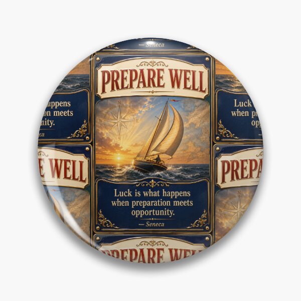 Item preview, Prepare Well Stoic Sailing Motivation Art designed and sold by PlanetEye Designs.