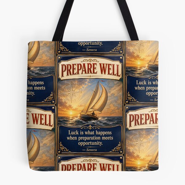 Item preview, Prepare Well Stoic Sailing Motivation Art designed and sold by PlanetEye Designs.