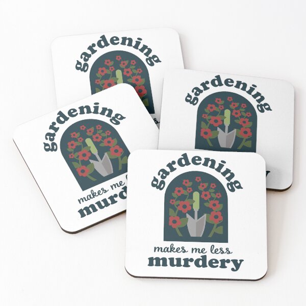 Item preview, Gardening Makes Me Less Murdery | Funny Retro Gardener Gift Vintage Garden Shirt designed and sold by FreshyStudios.