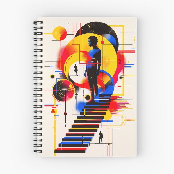 Item preview, Bauhaus Figure Among Geometric Orbits designed and sold by MadcapPrints.