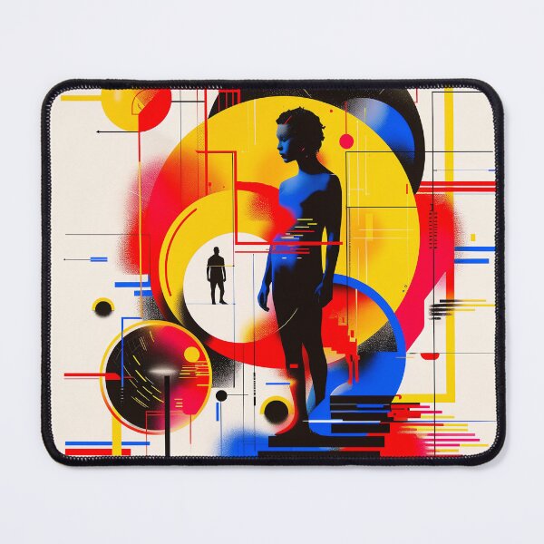 Item preview, Bauhaus Figure Among Geometric Orbits designed and sold by MadcapPrints.