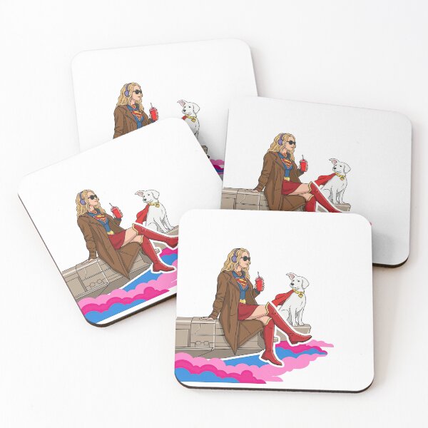 Item preview, iconic view of chill punk supergirl 2026 and krypto puppy designed and sold by What you are is Beautiful.
