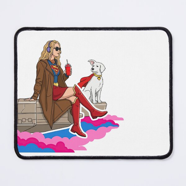 Item preview, iconic view of chill punk supergirl 2026 and krypto puppy designed and sold by What you are is Beautiful.