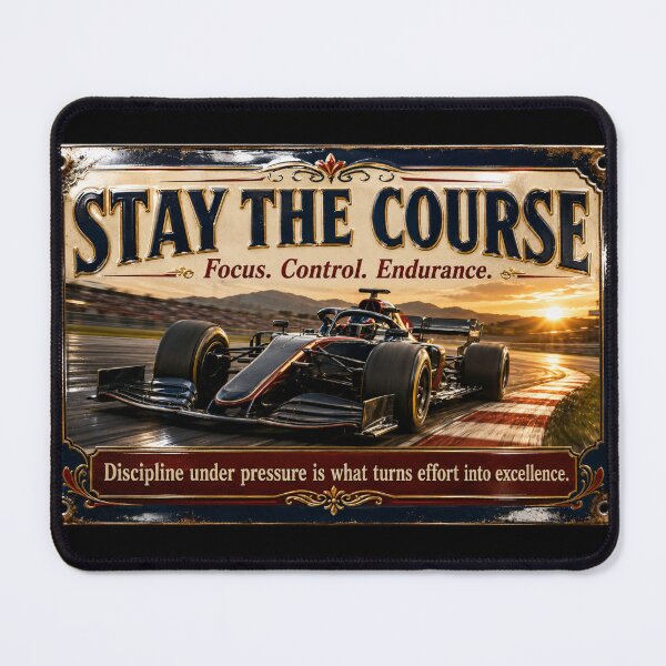 Item preview, Stay the Course Vintage Racing Motivation Art designed and sold by PlanetEye Designs.