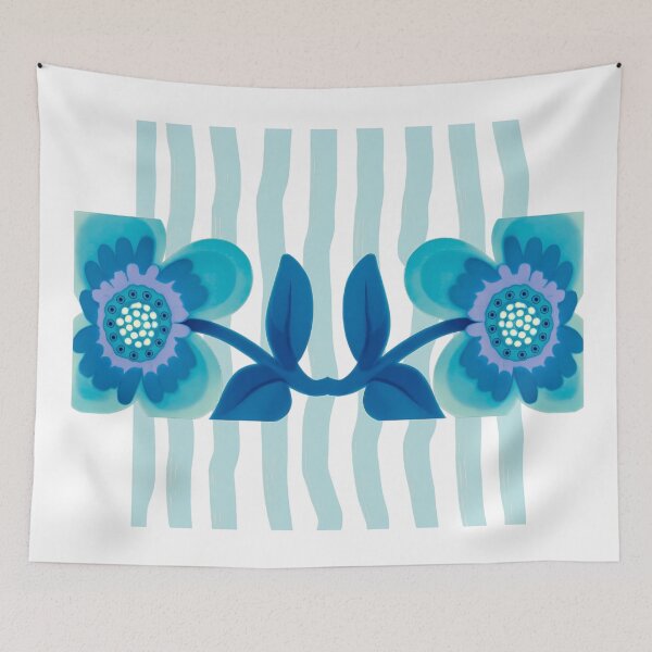 Item preview, Blue flowers pattern designed and sold by MARYA.ART.