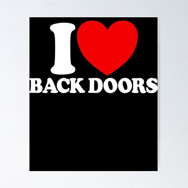Item preview, I Love Back Doors Red Heart Funny Men's Offensive Gear designed and sold by DynamicDesign.