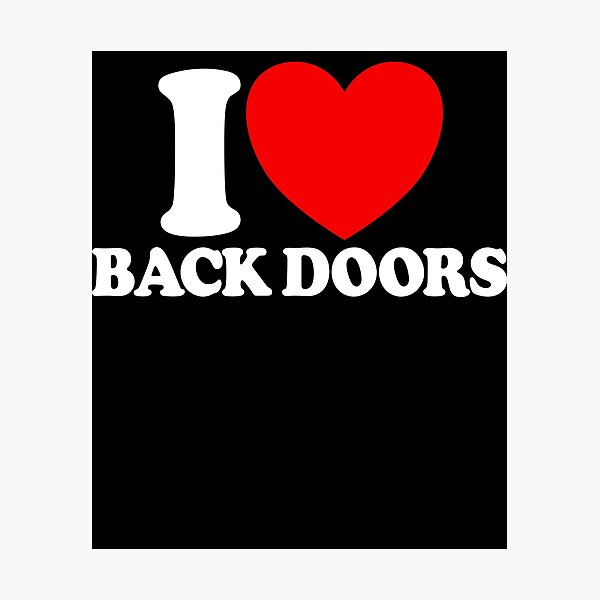 Item preview, I Love Back Doors Red Heart Funny Men's Offensive Gear designed and sold by DynamicDesign.
