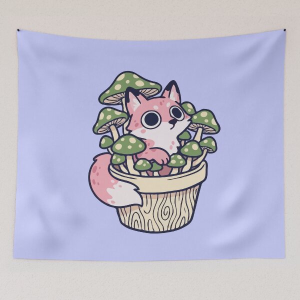 Item preview, Pink Fox Mushroom Pot designed and sold by Gkinoki.