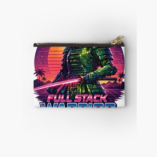 Item preview, Full Stack Warrior – Samurai Coder Synthwave Retro Programming T-Shirt Design designed and sold by PenchalaPrabhas.