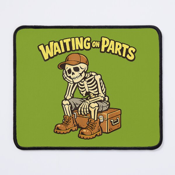 Item preview, Waiting On Parts Auto Technician Skeleton Funny Mechanic designed and sold by MichelLoveHaris.