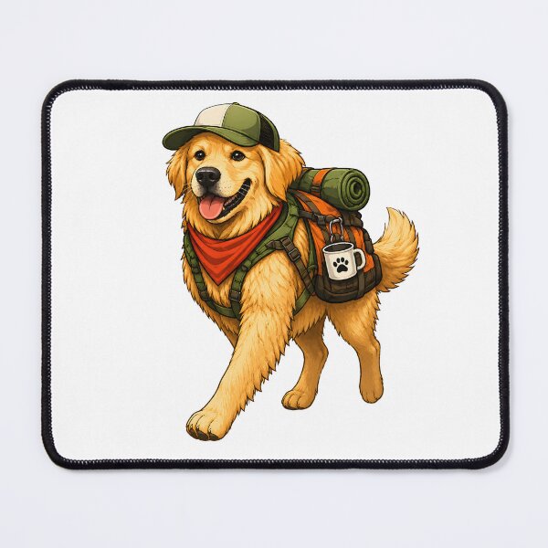Item preview, Golden Retriever Trail Explorer Adventure Dog designed and sold by builtforyou.