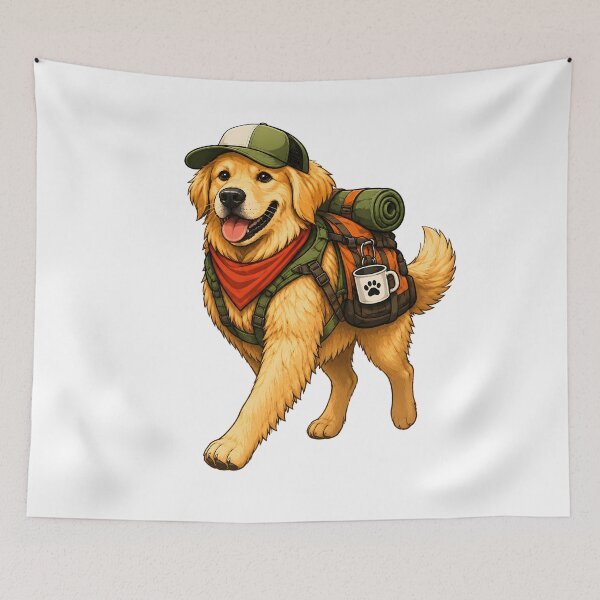 Item preview, Golden Retriever Trail Explorer Adventure Dog designed and sold by builtforyou.