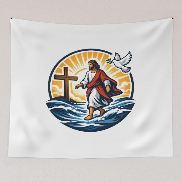 Item preview, “Walking on Water – Divine Light of Hope” designed and sold by MastersDesignNk.