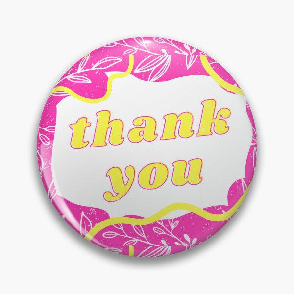 Item preview, Thank You - Pink and Yellow designed and sold by Green Crayon Art.