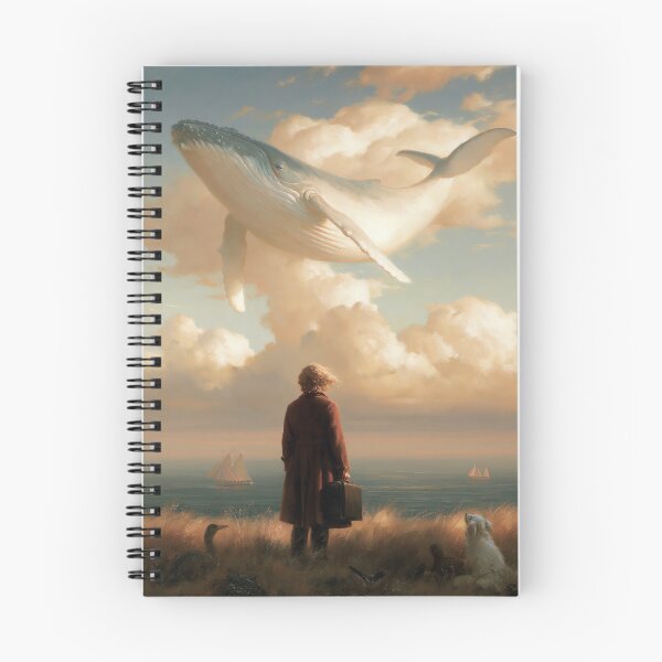 Item preview, Surreal Whale Flying Above the Quiet Shore designed and sold by MadcapPrints.