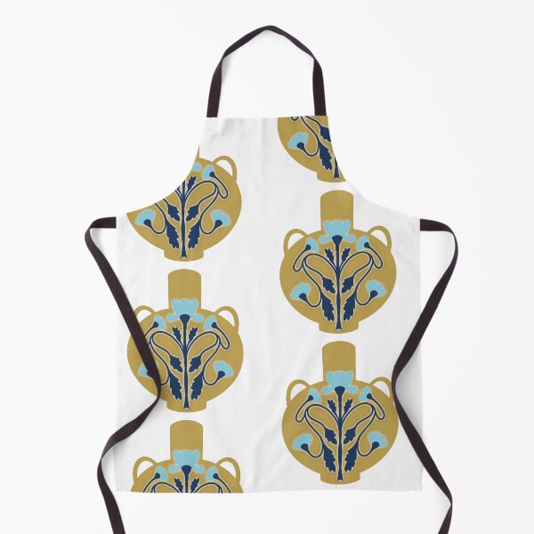Item preview, Yellow and Blue Floral Pottery Vase designed and sold by sleepyheadedbb.