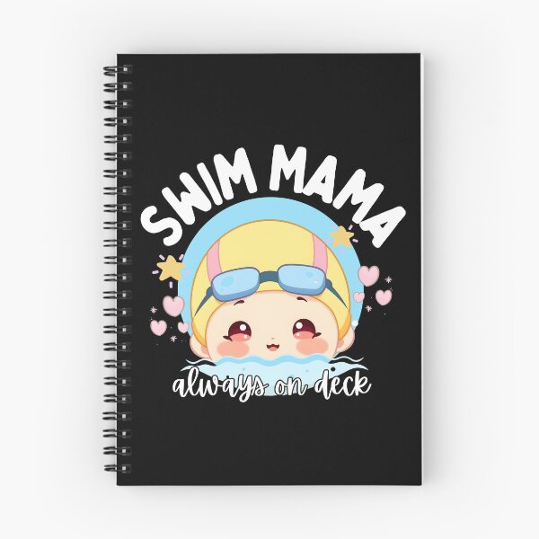 Item preview, Swim Mama Always on Deck | Cute Swim Mom Chibi designed and sold by Powered By Chlorine.