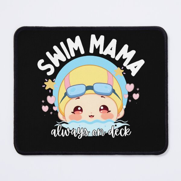 Item preview, Swim Mama Always on Deck | Cute Swim Mom Chibi designed and sold by Powered By Chlorine.