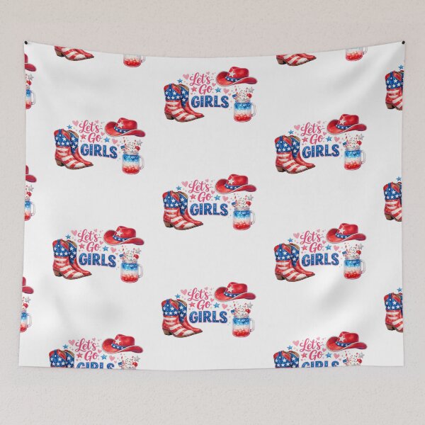 Item preview, Lets go girls pink designed and sold by RahRahsCreation.