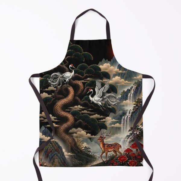 Item preview, Sipjangsaeng Dragon Pine on Black Background designed and sold by K-Tradition.